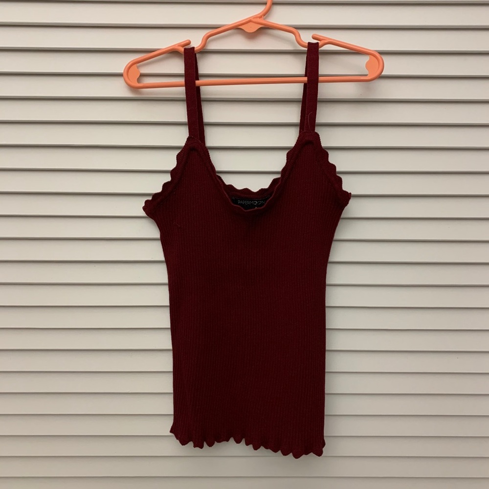Papermoon maroon tank top